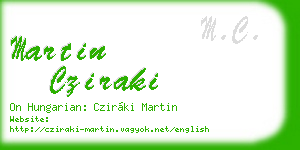 martin cziraki business card